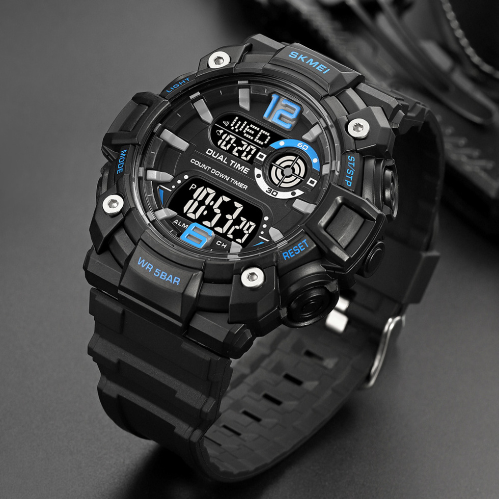 large Часы мужские Skmei 2018BUBK Blue-Black 2