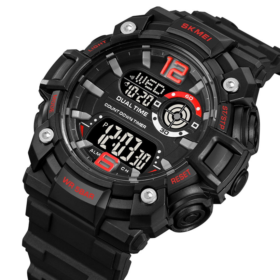 large Часы мужские Skmei 2018RDBK Red-Black 0