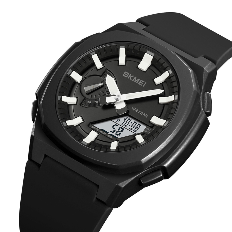 large Часы мужские Skmei 2091BKWTWT Black-White White 0