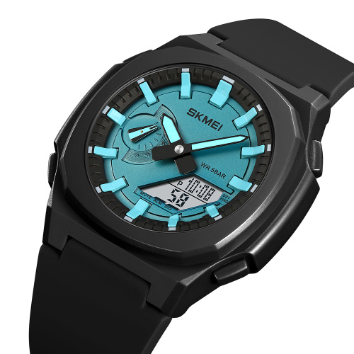 Часы мужские Skmei 2091BKLTBUWT Blask-Lignt Blue-White-0
