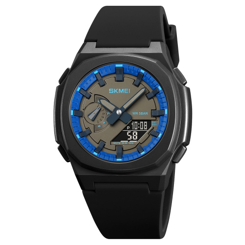 Годинник чоловічий Skmei 2091BKBUBK Black-Blue-Black