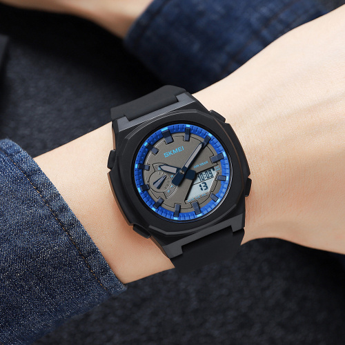 Часы мужские Skmei 2091BKBUWT Black-Blue-White-1