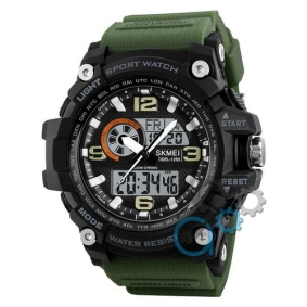  Skmei 1283 Black-Military Wristband White D