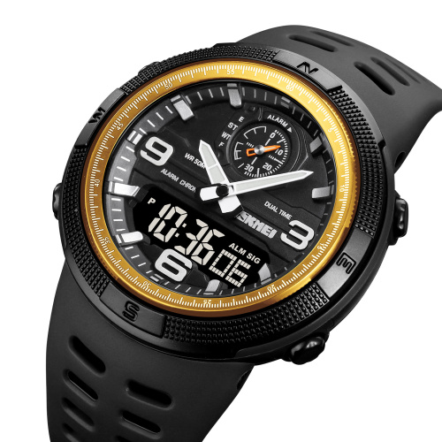 Часы мужские Skmei 1655GDBK Gold-Black-0