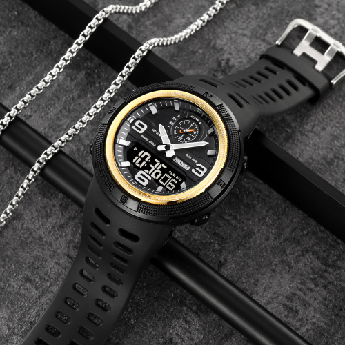 Часы мужские Skmei 1655GDBK Gold-Black-2
