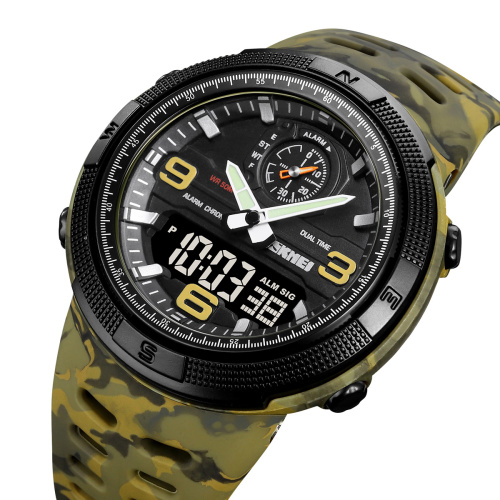 Годинник чоловічий Skmei 1655CMGNBK Camo Green-Black-0