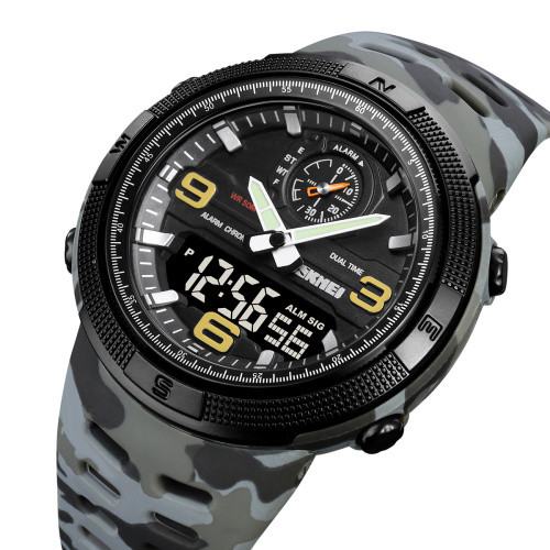 Годинник чоловічий Skmei 1655CMGYBK Camo Grey-Black-0