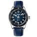 Picture Silver-Blue-Leather Strap