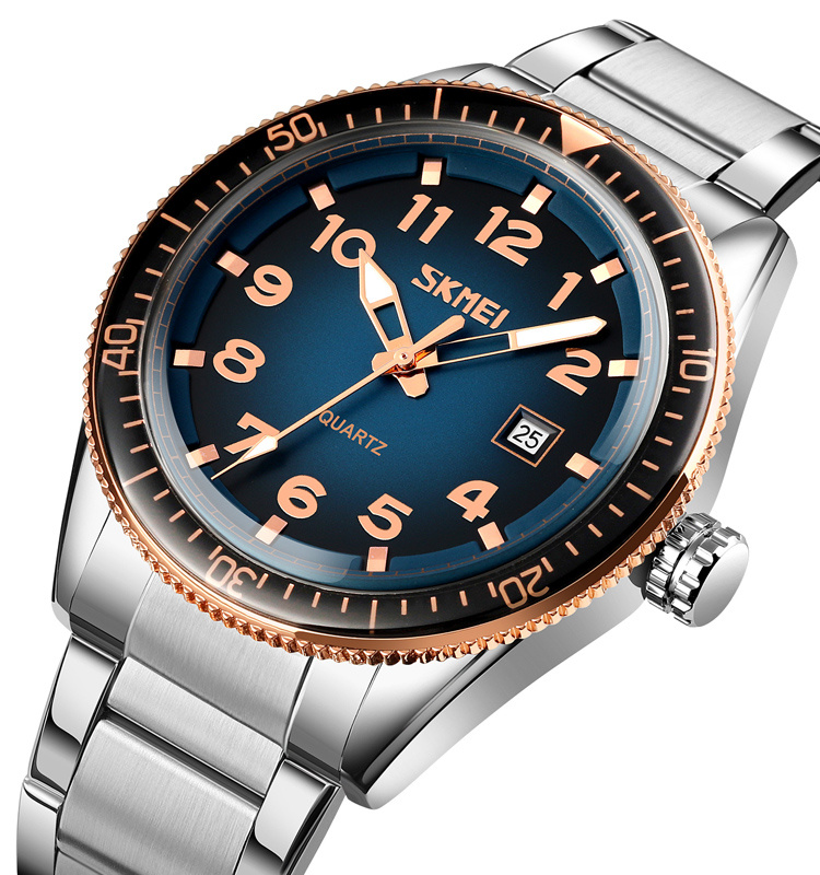 large Часы мужские Skmei 9232SRGBU Rose Gold-Blue 0
