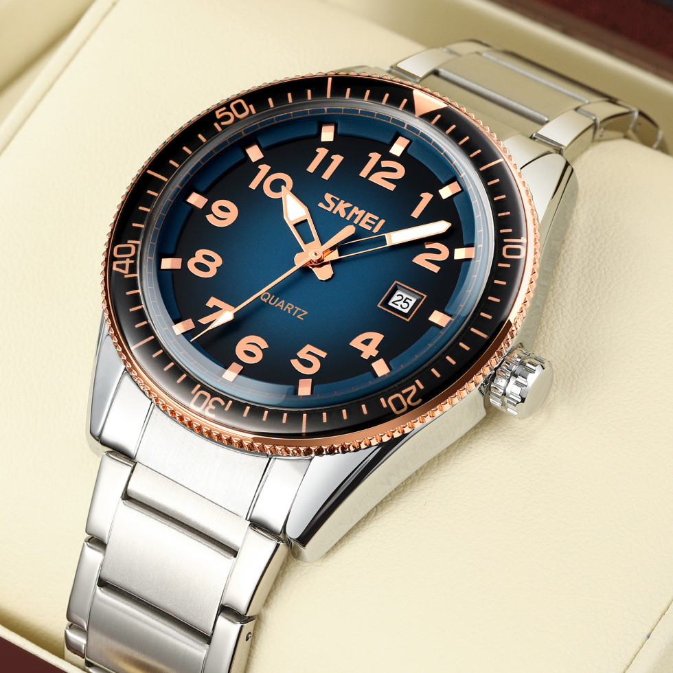large Часы мужские Skmei 9232SRGBU Rose Gold-Blue 1