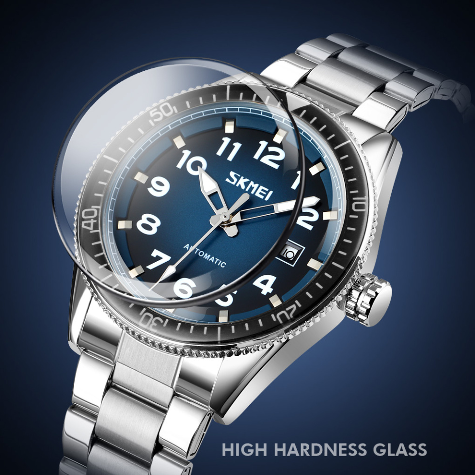 large Часы мужские Skmei 9232SSIBU Silver/blue-steel strap 2