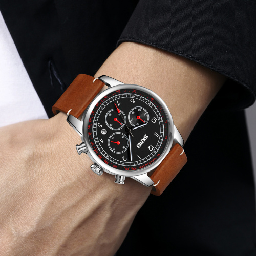 Годинник чоловічий Skmei 9318BKBN Black-Brown-1