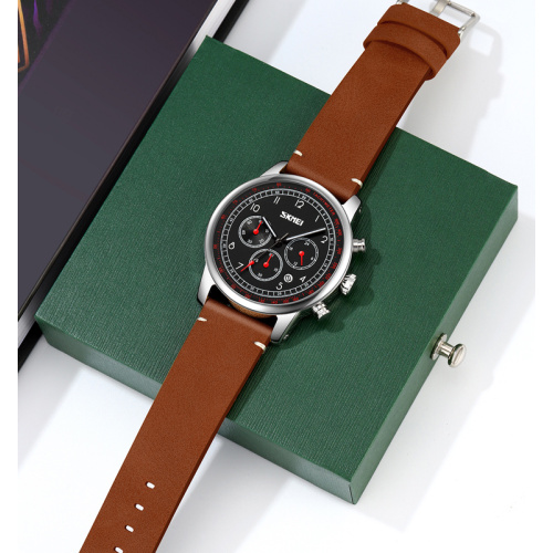 Годинник чоловічий Skmei 9318BKBN Black-Brown-2
