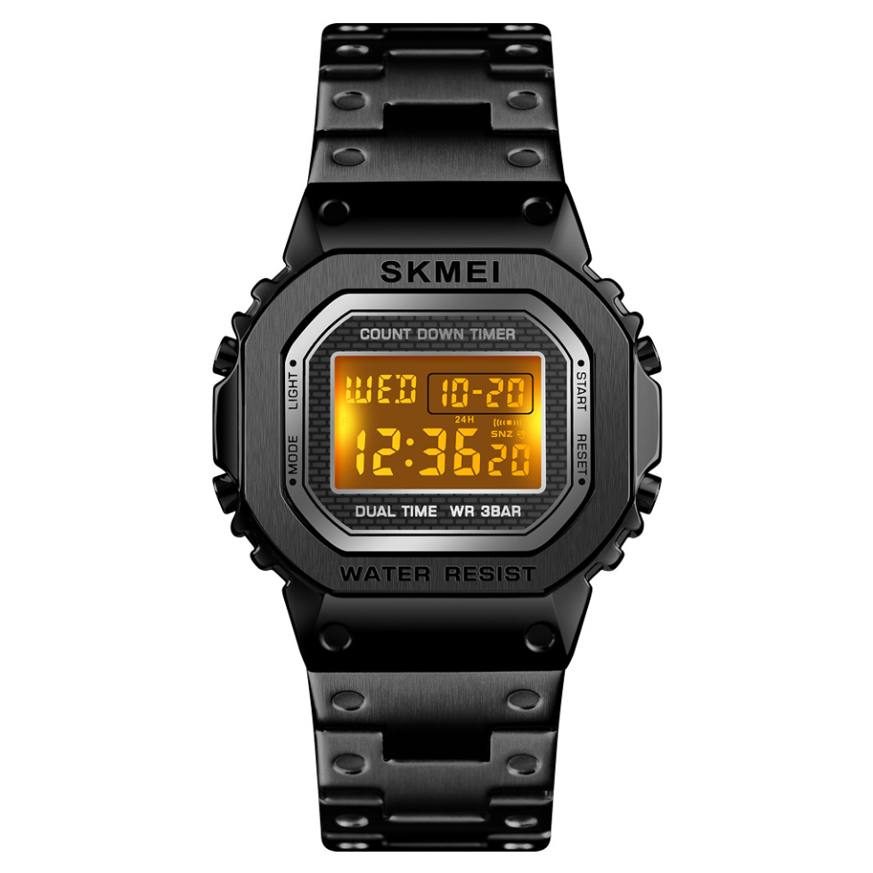 large Годинник чоловічий Skmei 1456BK Black 0