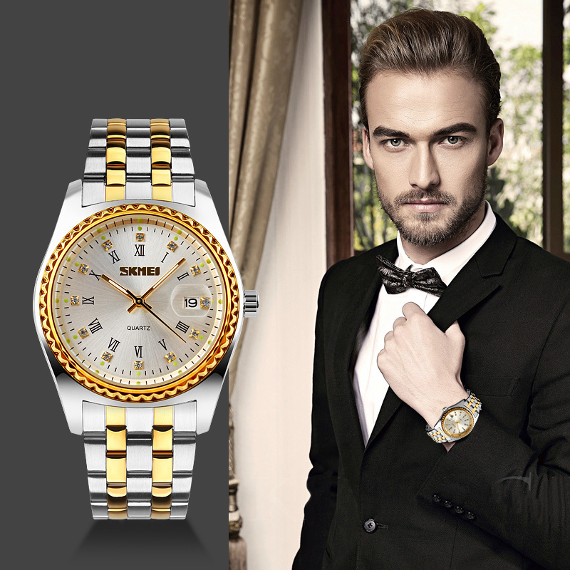 large Годинник чоловічий Skmei 9098SI-B Silver Men 3