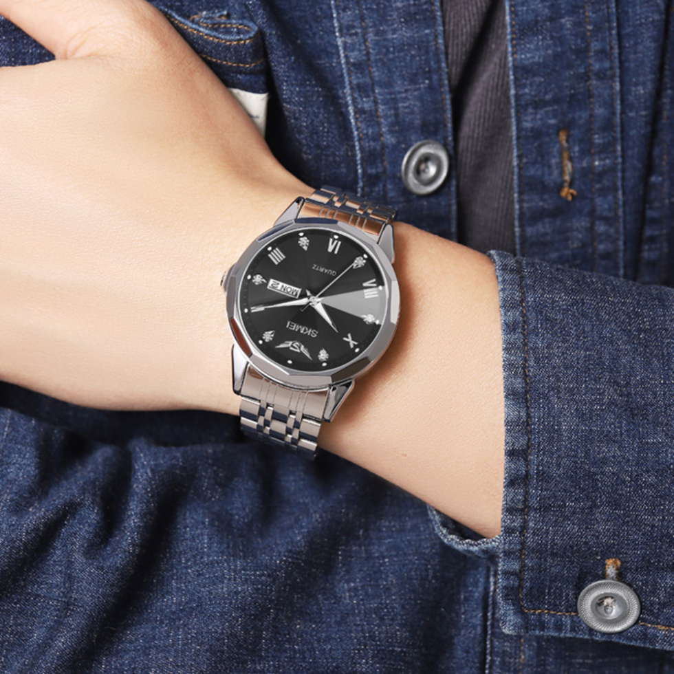 large Годинник чоловічий Skmei 2291SIBK Silver-Black 1