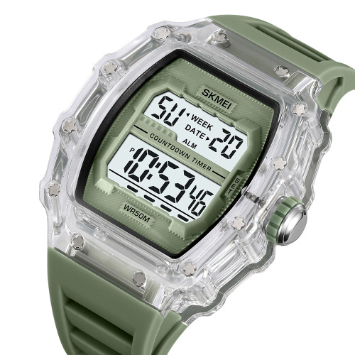 Часы мужские Skmei 2296WTGN White-Green-1