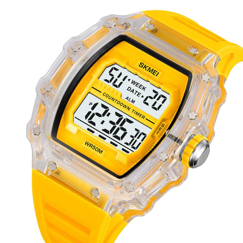 large Часы мужские Skmei 2296WTYL White-Yellow 1