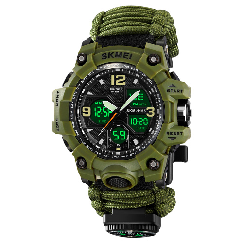 Годинник чоловічий Skmei 1155BNAG Army Green-0