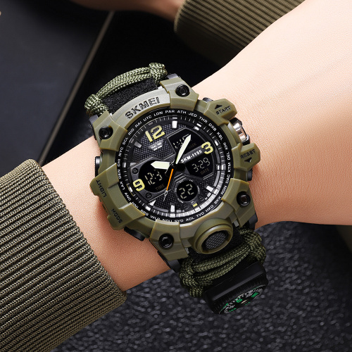 Годинник чоловічий Skmei 1155BNAG Army Green-4