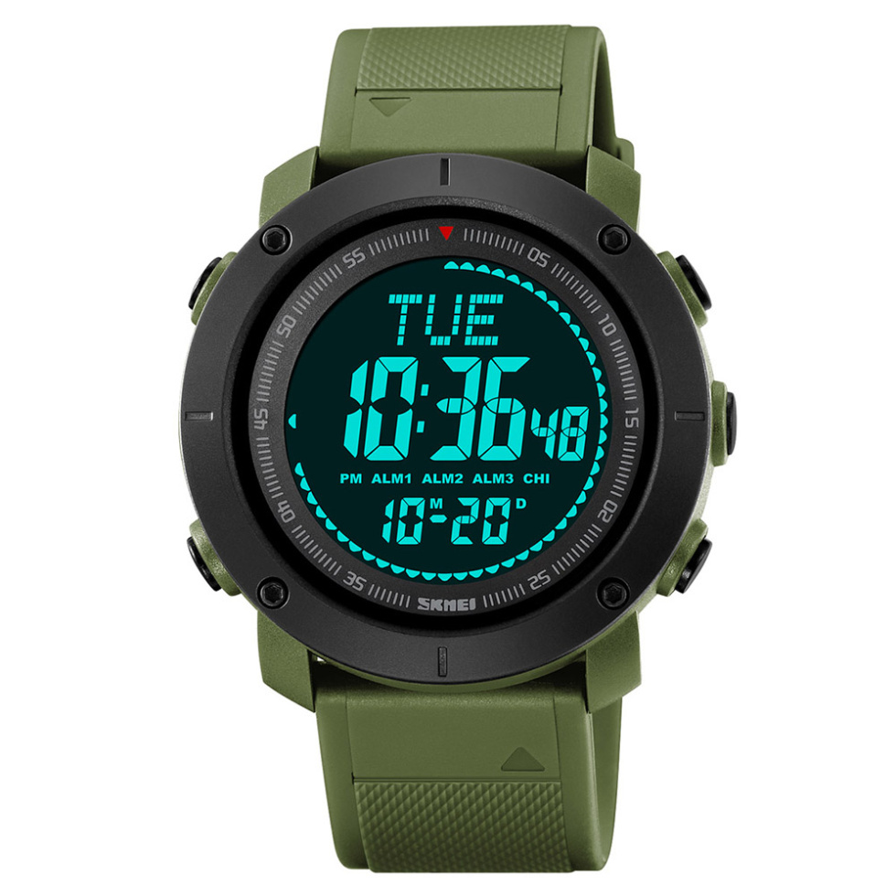 large Годинник чоловічий Skmei 2095AG Army Green 0