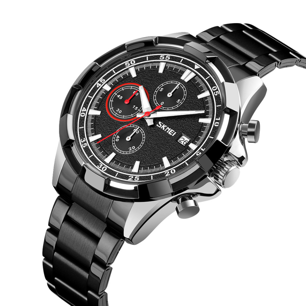large Часы мужские Skmei 9192SIBK Silver-Black 0