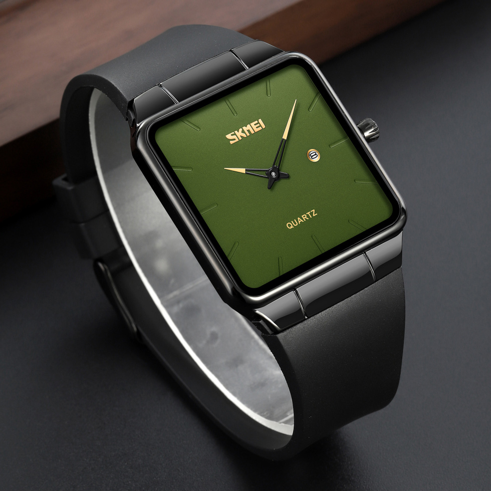 large Часы мужские Skmei 1961BKGN Black-Green 2